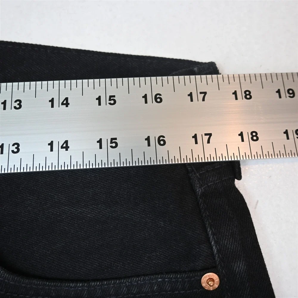 Levis 35x32 Black Stretch Denim 28894 501 CT Slim Taper Button Fly Mens Jeans